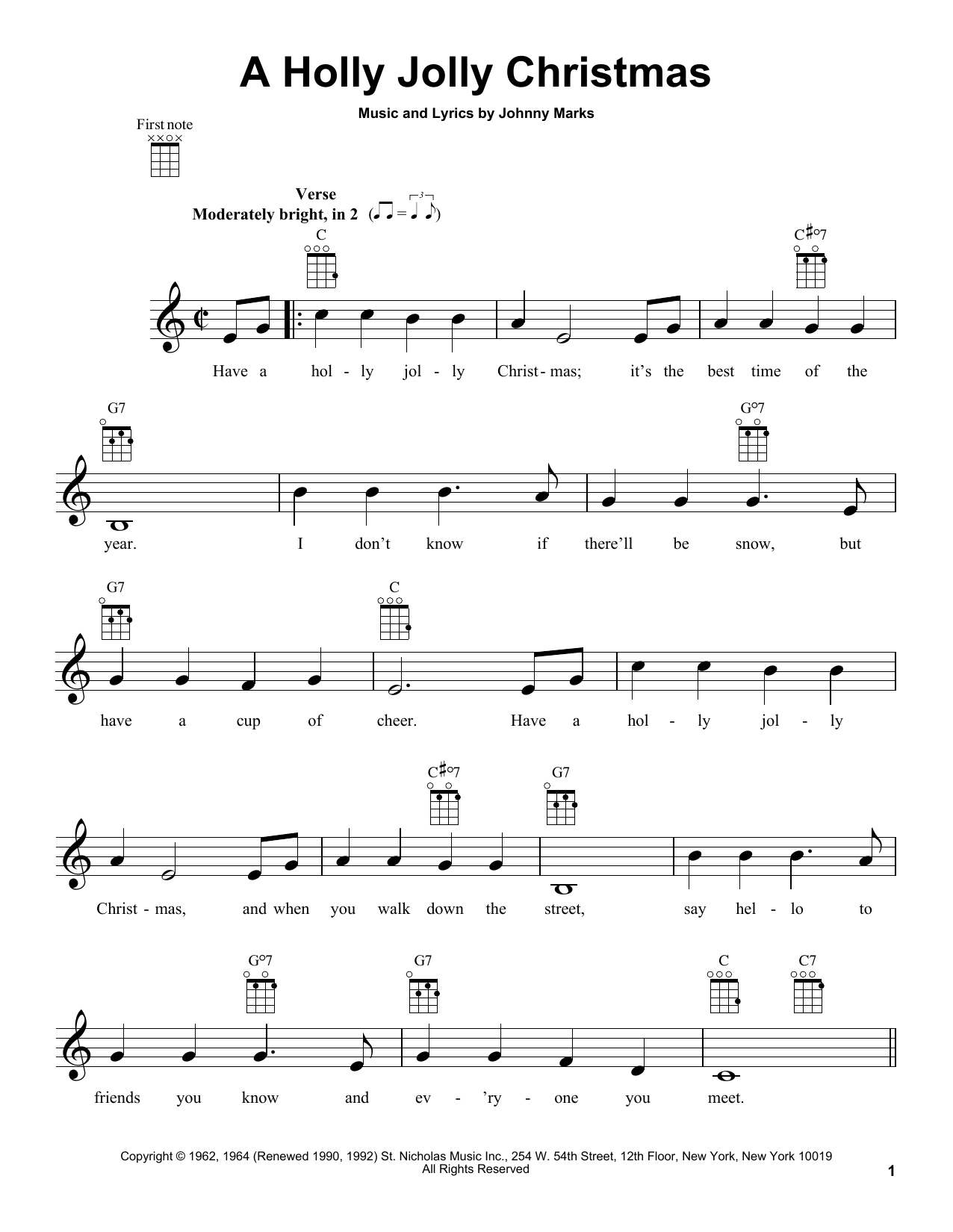 Product gallery: Page 1 of 1 A Holly Jolly Christmas, Johnny Marks