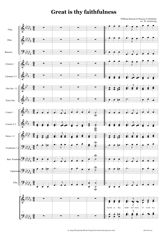 Produktgalerie: Seite 1 von 11 Great is thy faithfulness, , Gemischter Chor und Concert Band