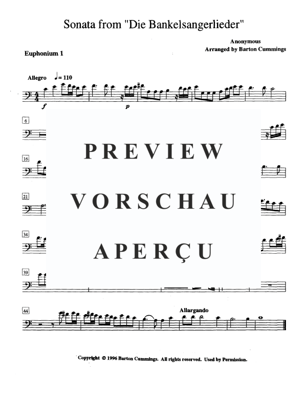 Produktgalerie: Seite 5 von 11 Sonata from "Die Bänkelsängerlieder", , Tuba Quintett EETTT
