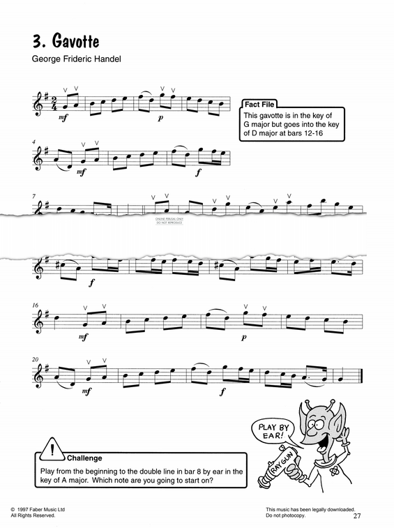 Produktgalerie: Seite 1 von 1 Gavotte, George Frideric Handel, Klavier, Violine