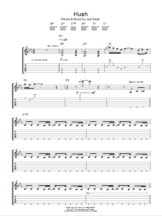Produktgalerie: Seite 1 von 1 Hush, Deep Purple, Gitarre