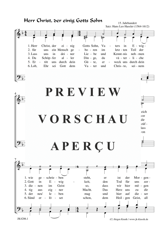 Herr Christ, der einig Gotts Sohn