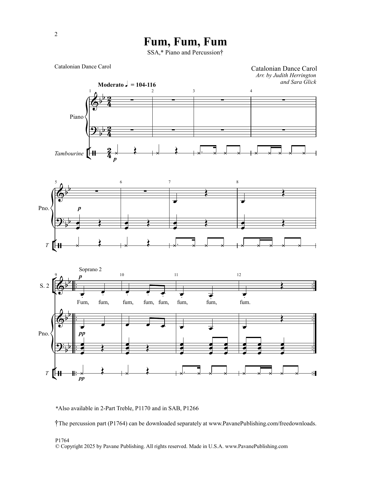 Produktgalerie: Seite 1 von 1 Fum, Fum, Fum (arr. Judith Herrington and Sara Glick), Catalonian Dance Carol, Chor