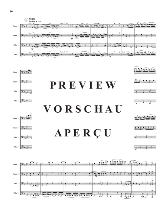 Product gallery: Page 11 of 11 Four Preludes and Fugues, Vol. 1 , , (2x Baritone, 2x Tuba)