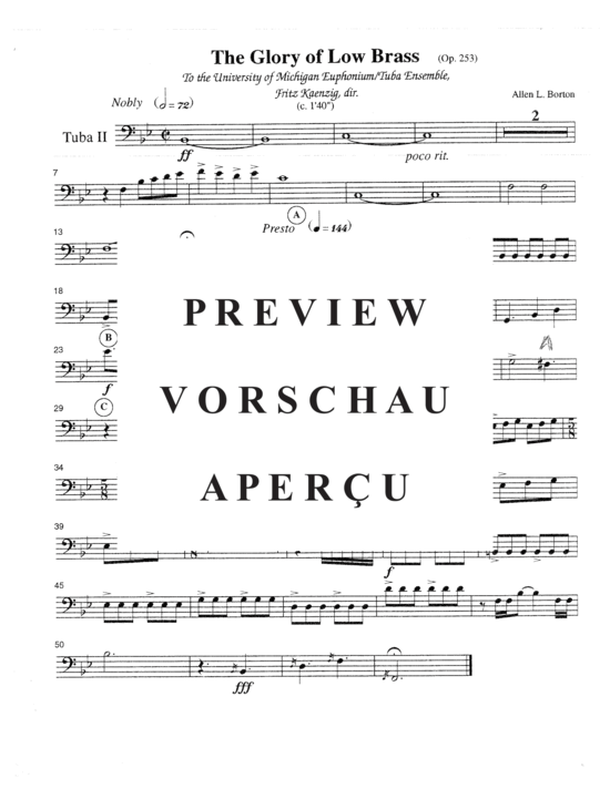 gallery: The Glory of Low Brass (Op. 253) , ,  (Tuba Ensemble EEETTTTT)