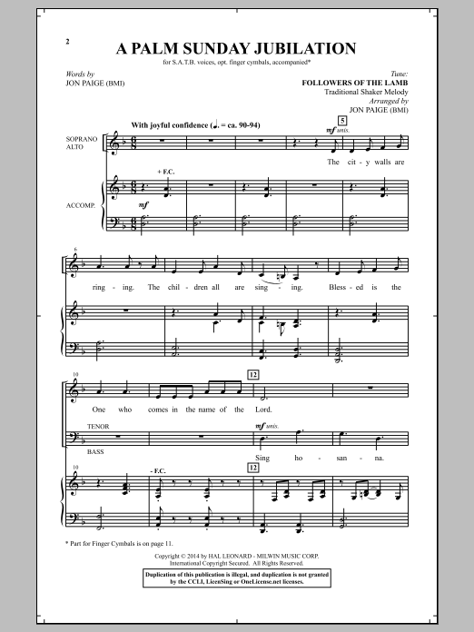 Produktbild zu: A Palm Sunday Jubilation