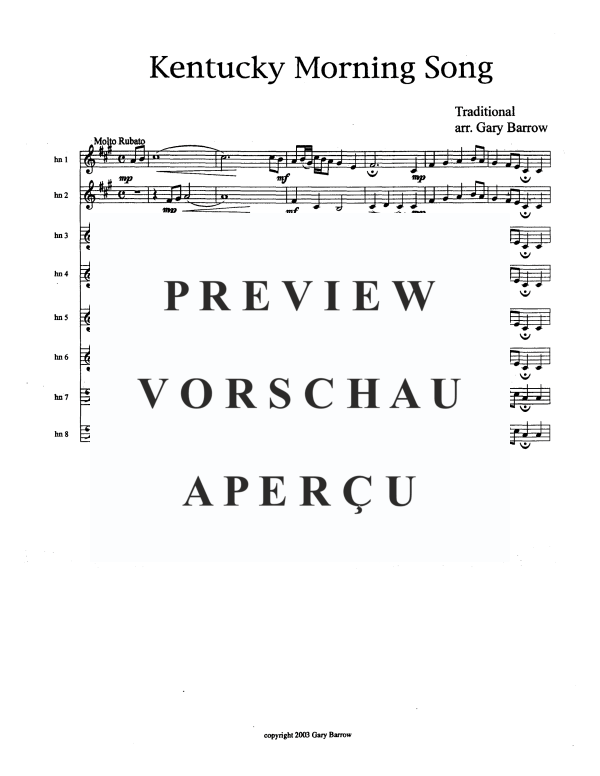 Product gallery: Page 3 of 11 Kentucky Morning Song, , Horn Octet