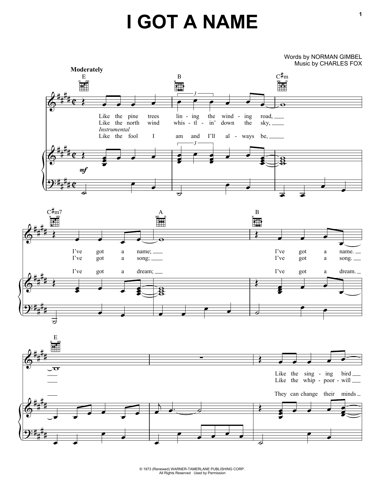 Produktgalerie: Seite 1 von 1 I Got A Name, Jim Croce, Gesang, Gitarre, Klavier
