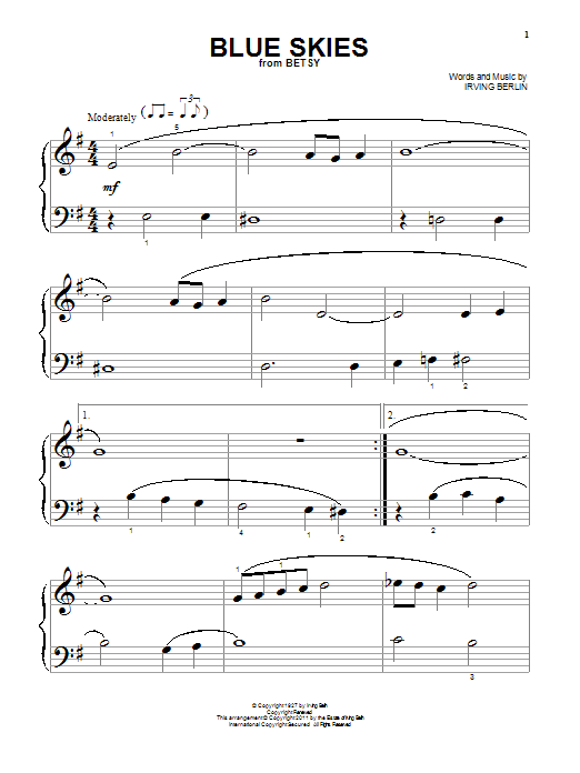 Product gallery: Page 1 of 1 Blue Skies, Irving Berlin