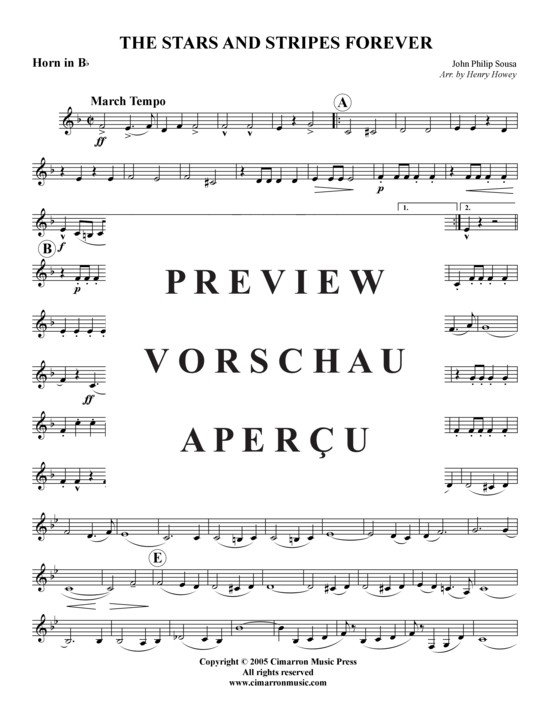 gallery: Stars & Stripes Forever , , (Blechbläserquintett, Horn in F+B)