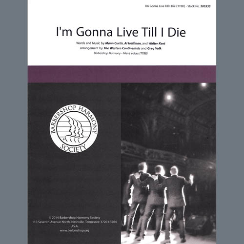 cover: I'm Gonna Live Till I Die (arr. Greg Volk), Keepsake