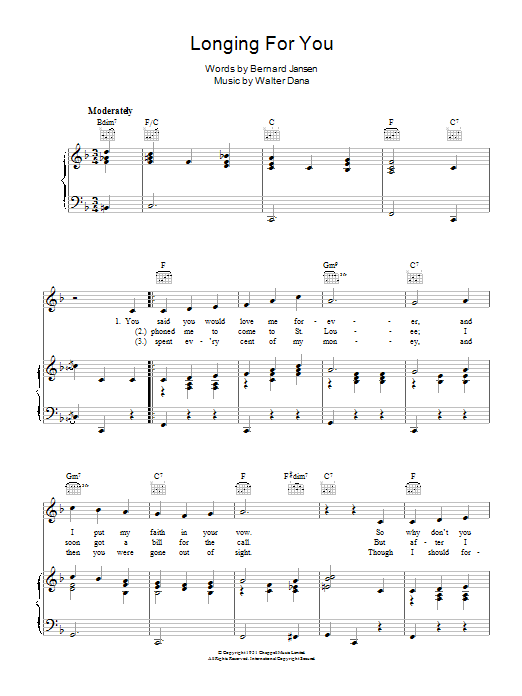 Product gallery: Page 1 of 1 Longing For You, Vic Damone