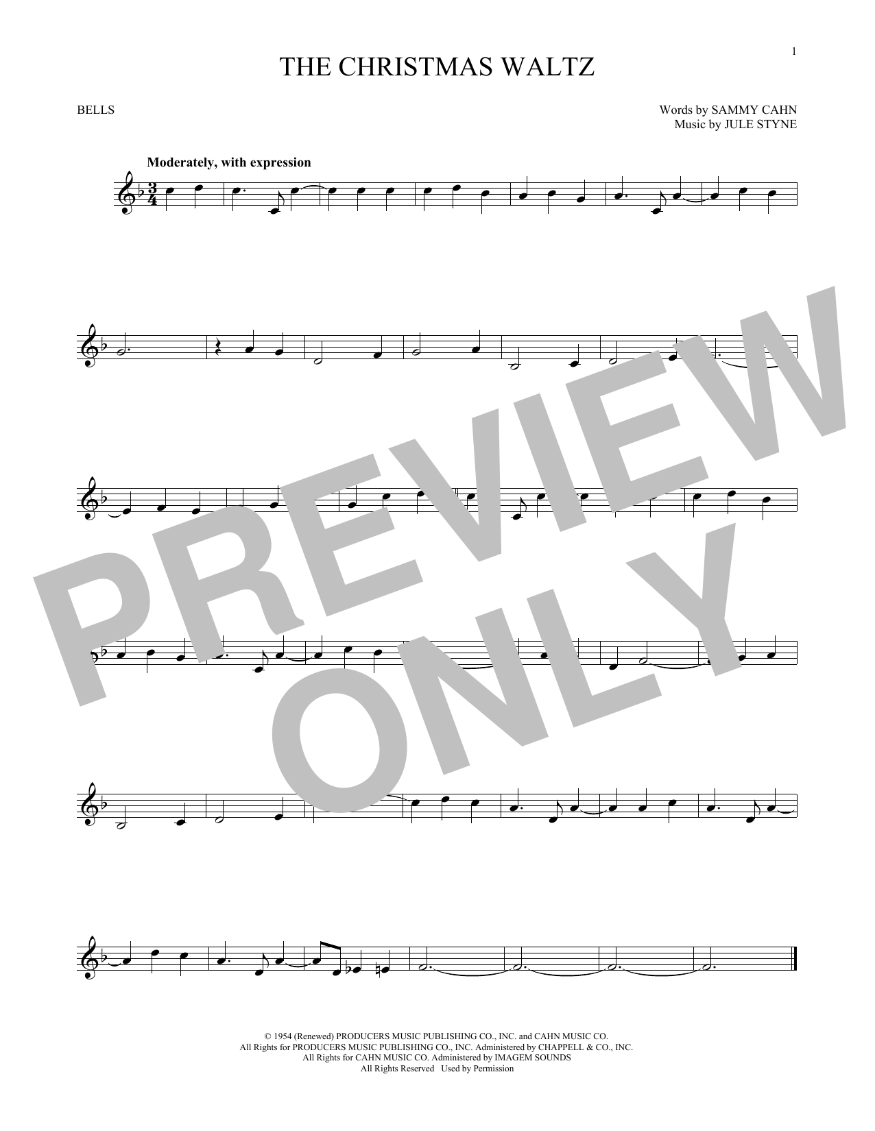 Produktgalerie: Seite 1 von 1 The Christmas Waltz, Jule Styne, Percussion