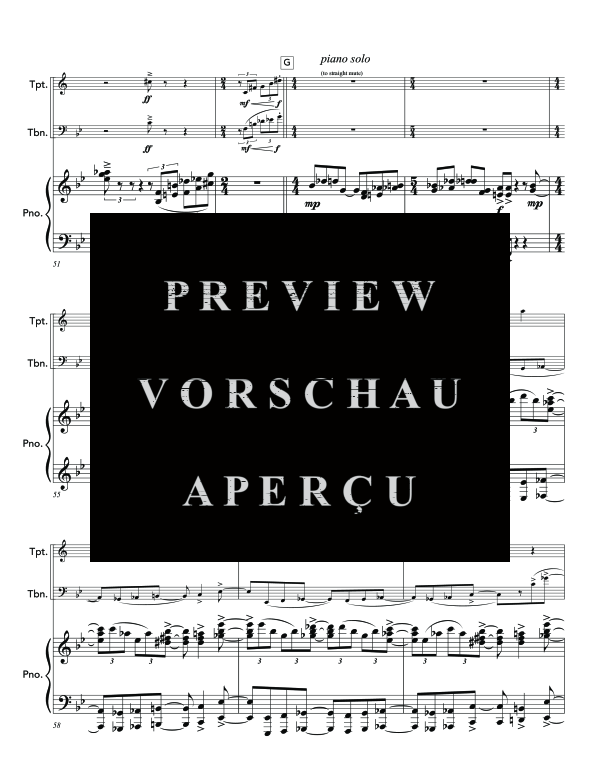 Produktgalerie: Seite 9 von 11 Gloria Gorda y Grande, , (Trio Posune, Trompete in Bb/Flügelhorn + Klavier)