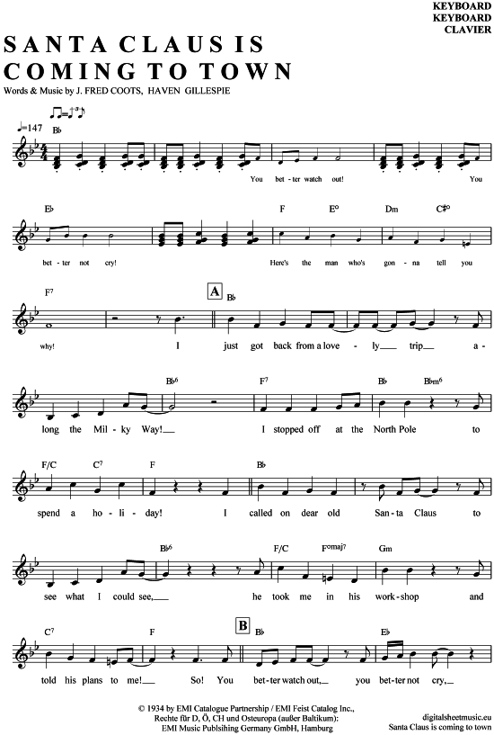 gallery: Santa Claus is coming to town , Como, Perry, (Keyboard)