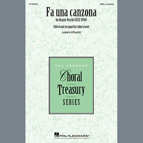 cover: Fa Una Canzona (arr. John Leavitt), Orazio Vecchi, Chor