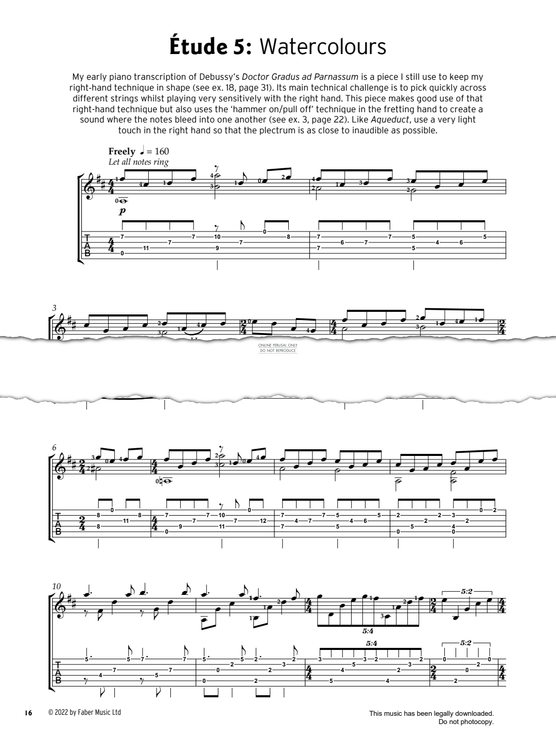 Produktgalerie: Seite 1 von 1 Étude 5: Watercolours, Tom Ollendorff, Gitarre
