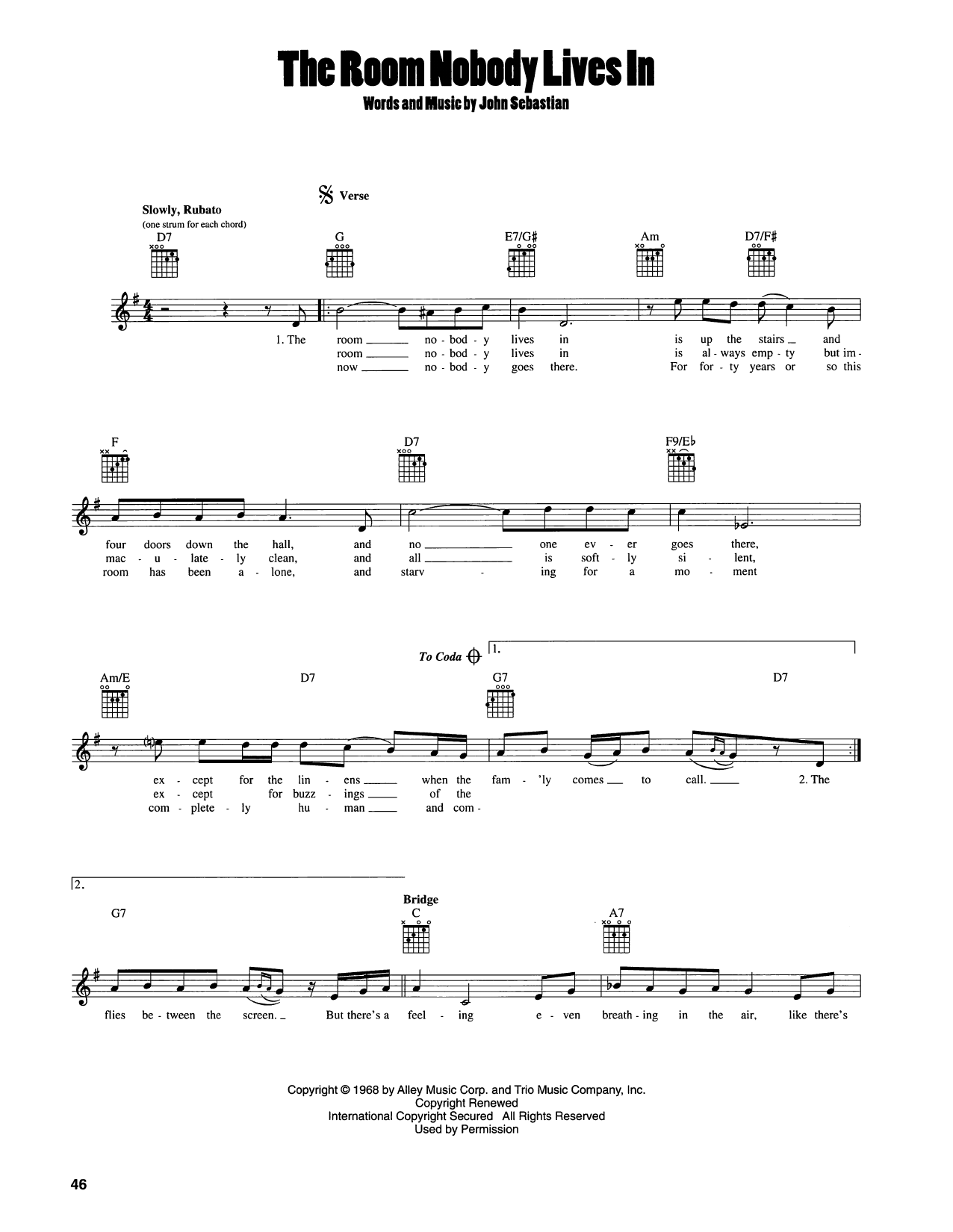 Produktgalerie: Seite 1 von 1 The Room Nobody Lives In, John Sebastian, Gitarre