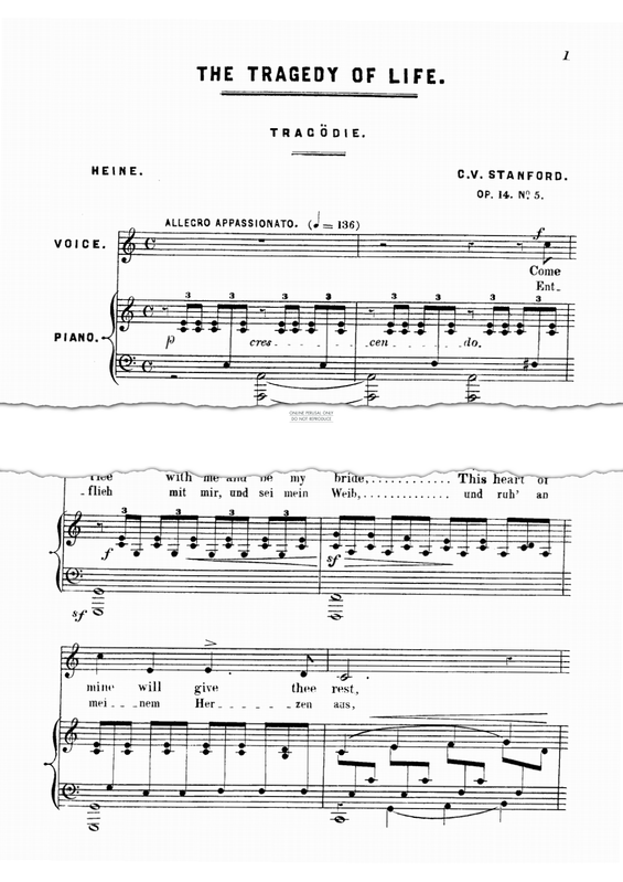 Produktgalerie: Seite 1 von 1 The Tragedy of Life, Charles Villiers Stanford, Gesang, Klavier