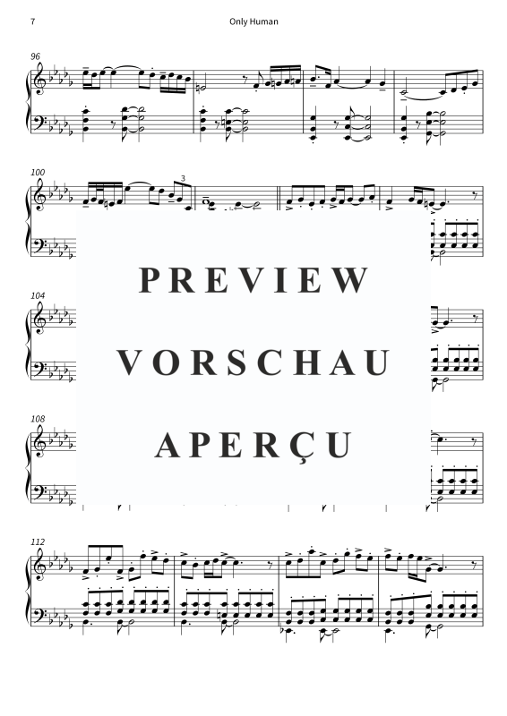 gallery: Only Human, , Klavier Solo