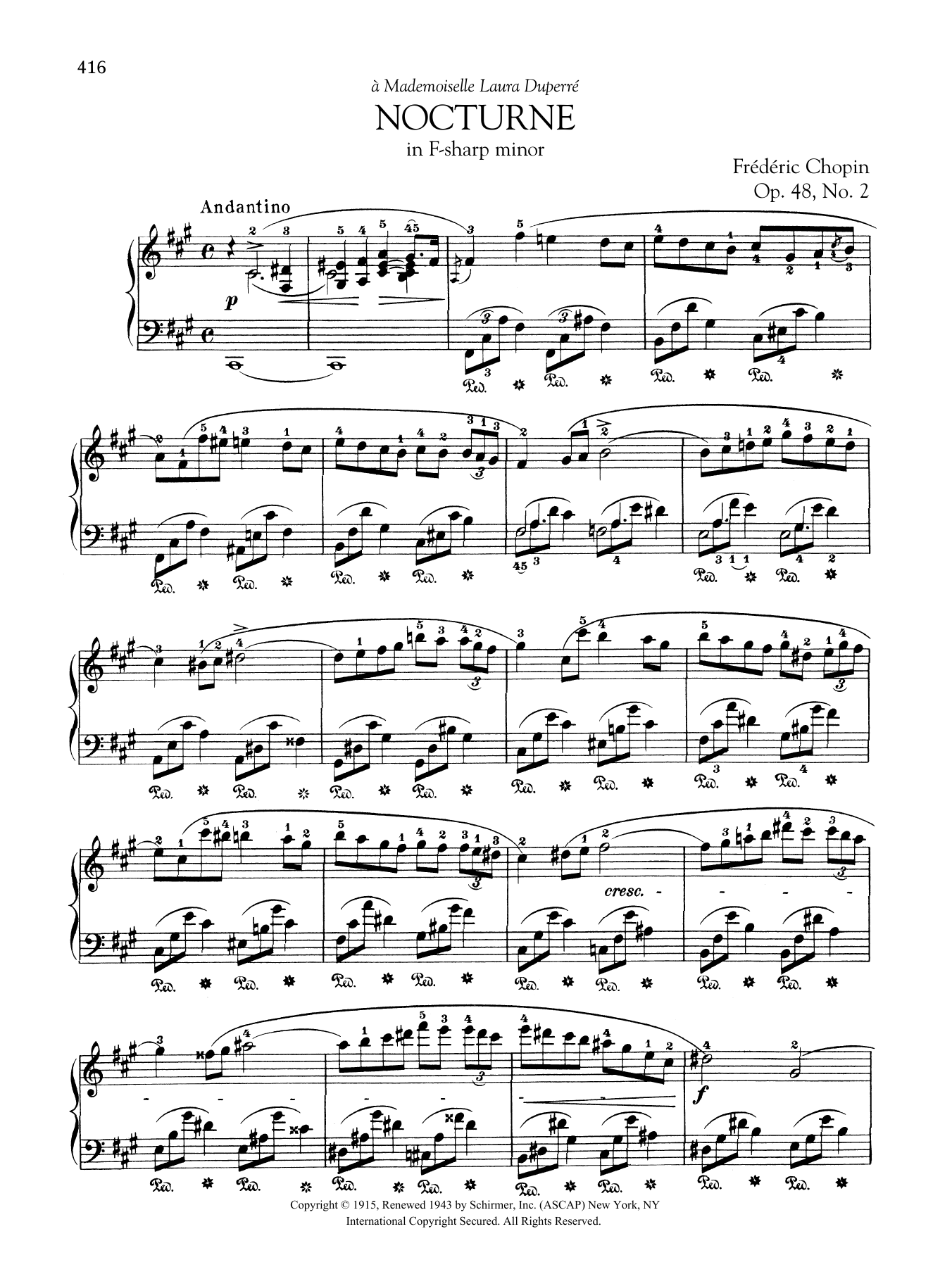 Product gallery: Page 1 of 1 Nocturne in F-sharp minor, Op. 48, No. 2, Frédéric Chopin
