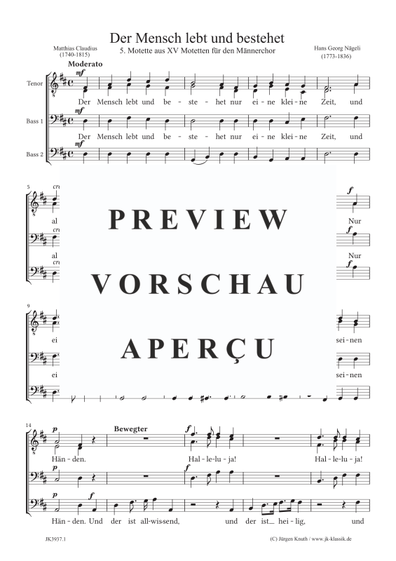 gallery: Der Mensch lebt und bestehet , , (Männerchor TBB)
