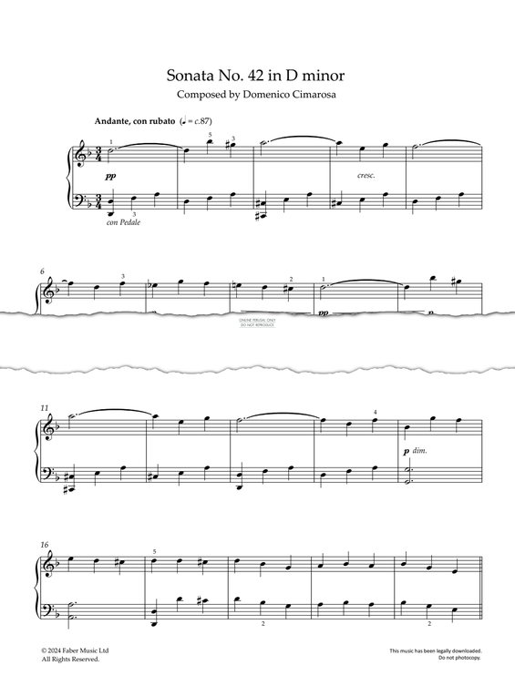 Produktbild zu: Sonata No. 42 in D Minor