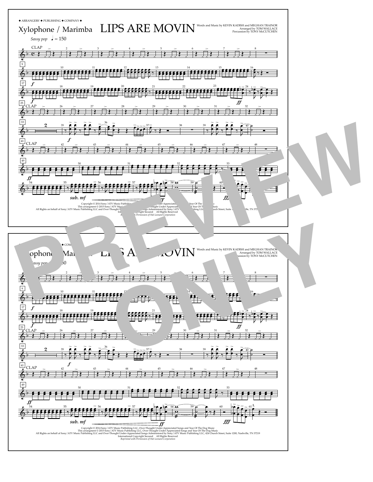 Produktbild zu: Lips Are Movin - Xylophone/Marimba
