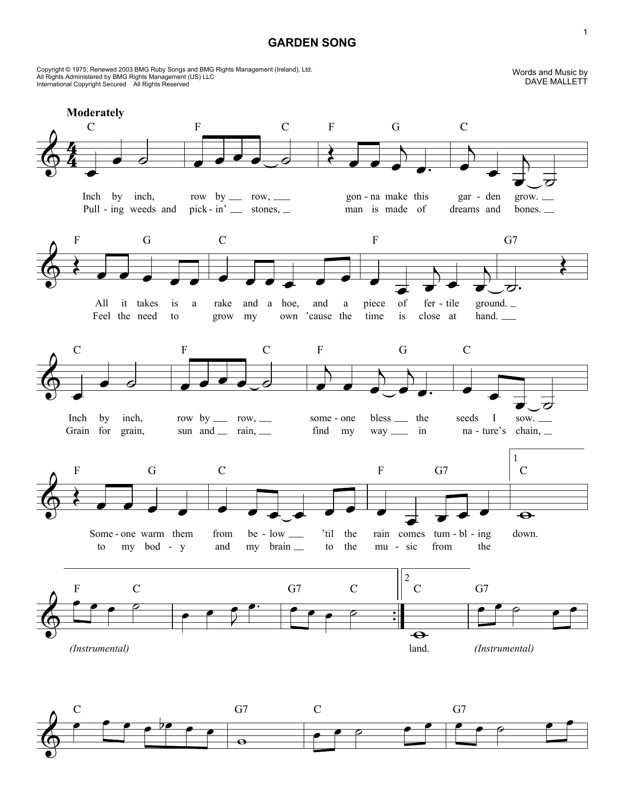 Produktgalerie: Seite 1 von 1 Garden Song, John Denver