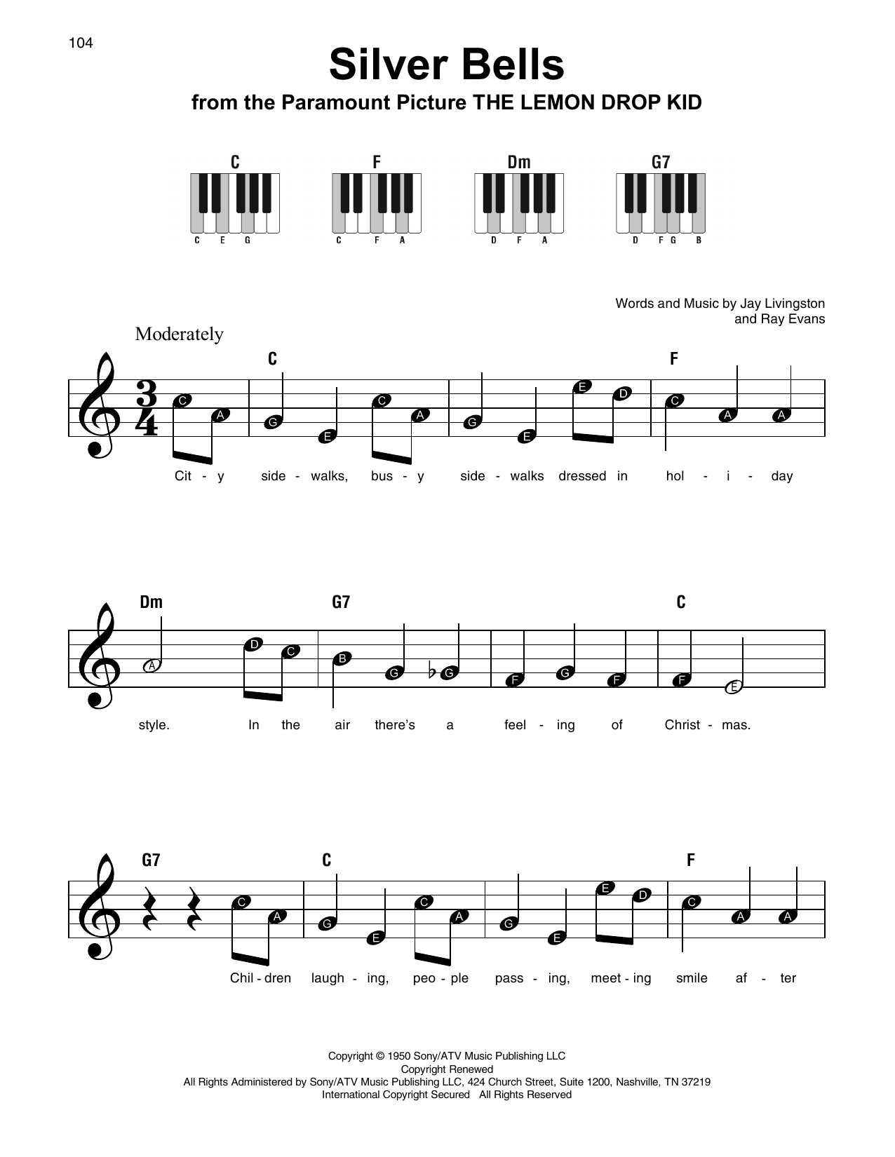 Produktgalerie: Seite 1 von 1 Silver Bells, Jay Livingston, Klavier
