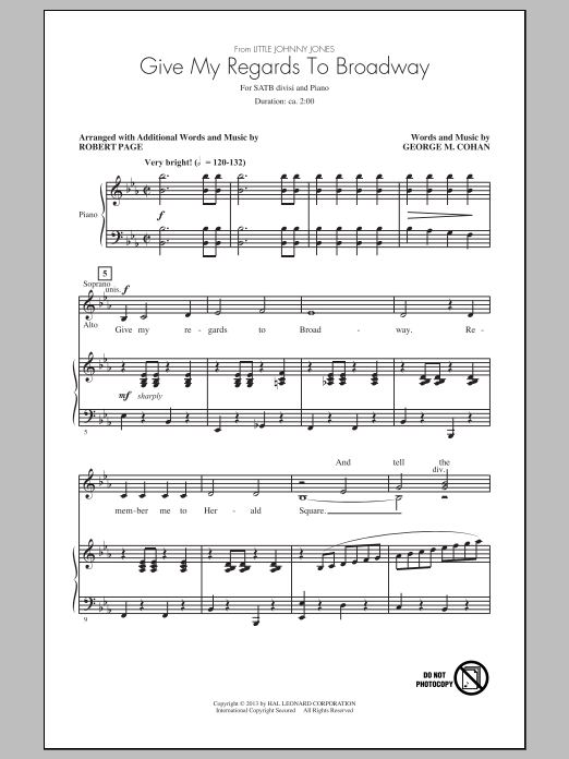 Product gallery: Page 1 of 1 Give My Regards To Broadway, Robert Page