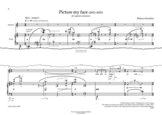 Product gallery: Page 1 of 1 Did You Picture My Face, Rebecca Saunders