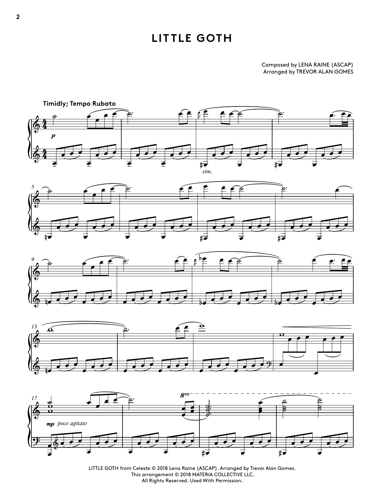 Produktbild zu: Little Goth (from Celeste Piano Collections) (arr. Trevor Alan Gomes)