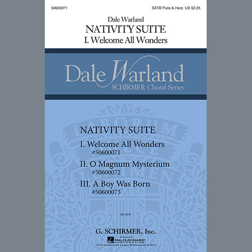 cover: Welcome All Wonders, Dale Warland, Chor