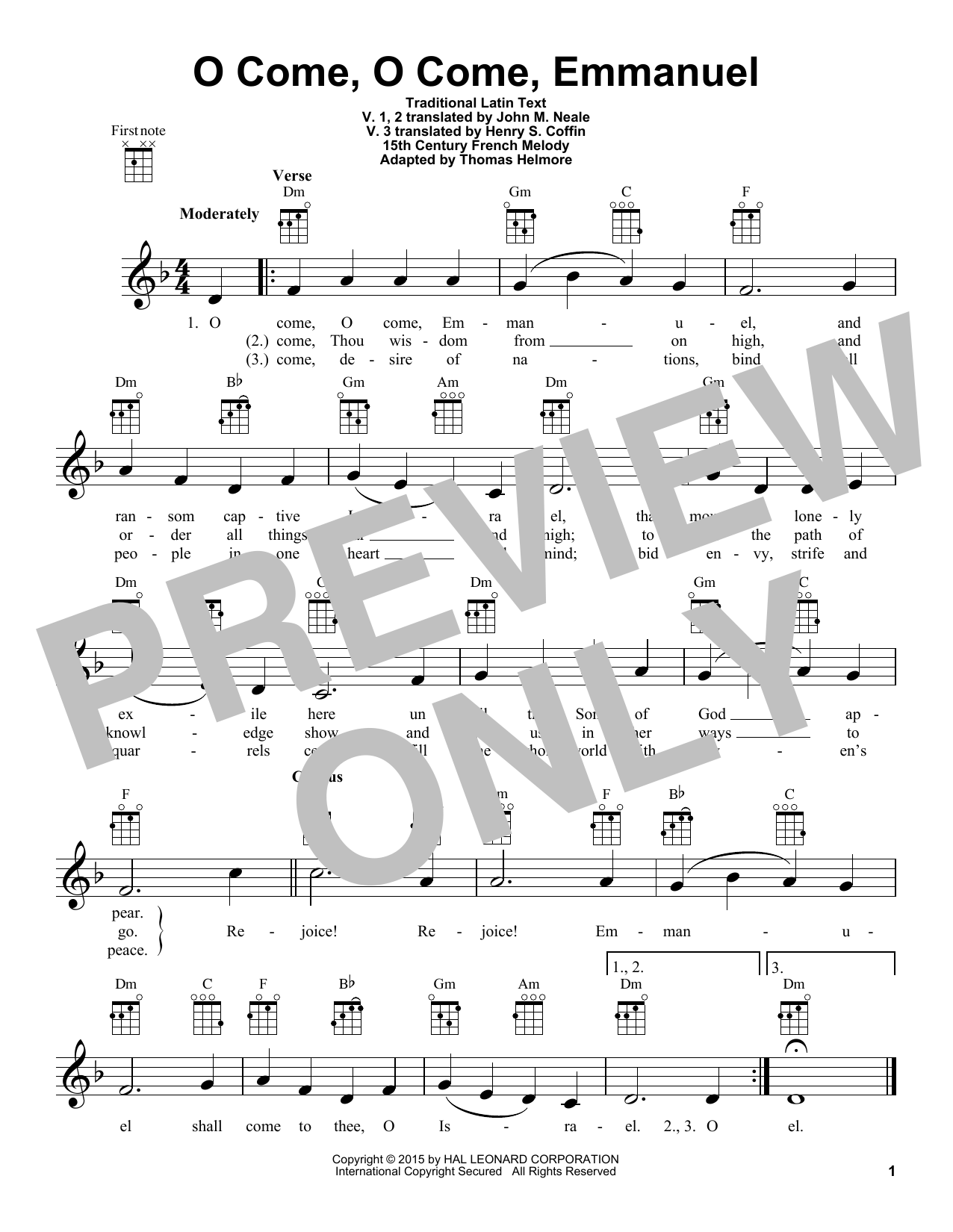 Product gallery: Page 1 of 1 O Come, O Come, Emmanuel, Traditional Carol
