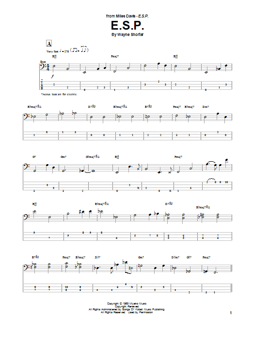 Produktgalerie: Seite 1 von 1 E.S.P., Wayne Shorter, E-Bass