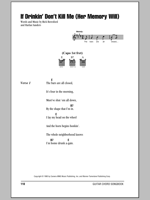 Produktbild zu: If Drinkin' Don't Kill Me (Her Memory Will)