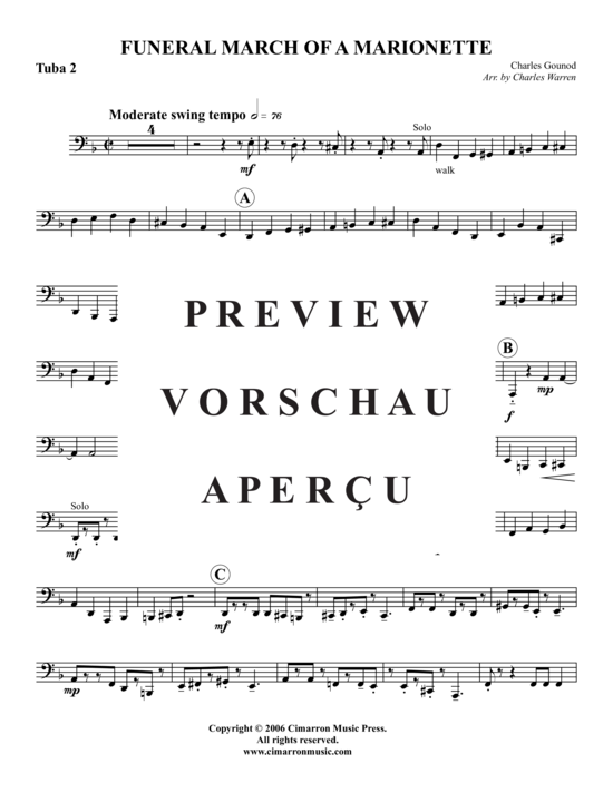 Product gallery: Page 16 of 17 Funeral March of a Marionette , , (Tuba Quartet: 2x Baritone, 2xTuba)