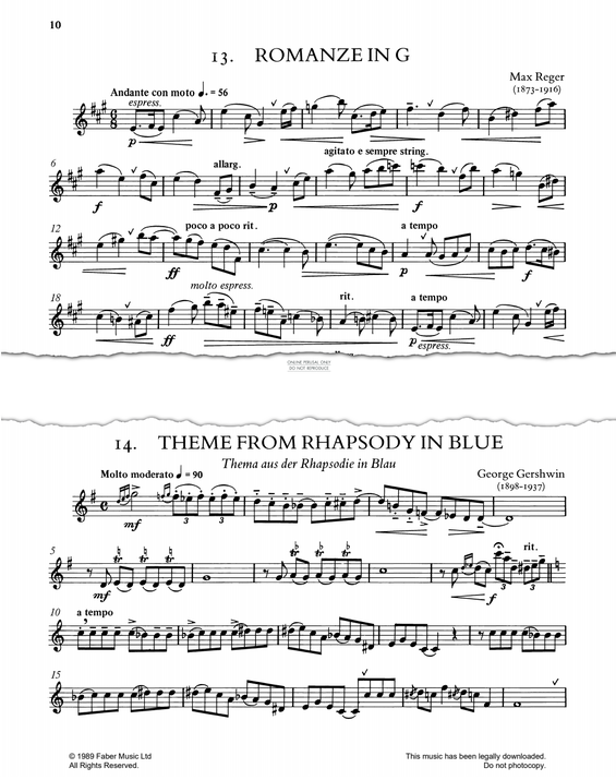 gallery: Theme from Rhapsody In Blue, George Gershwin, Klarinette, Klavier