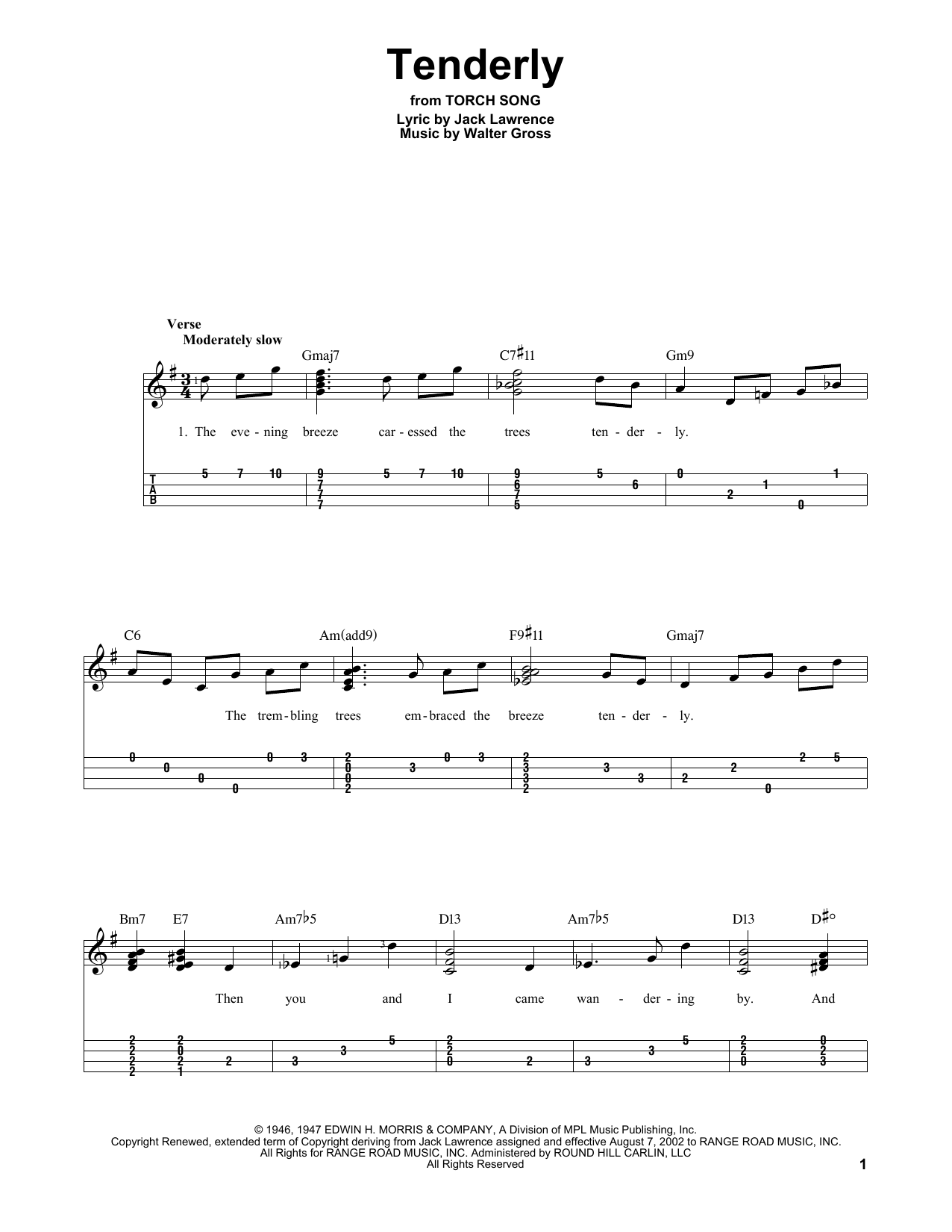 Produktgalerie: Seite 1 von 1 Tenderly, Jack Lawrence, Ukulele