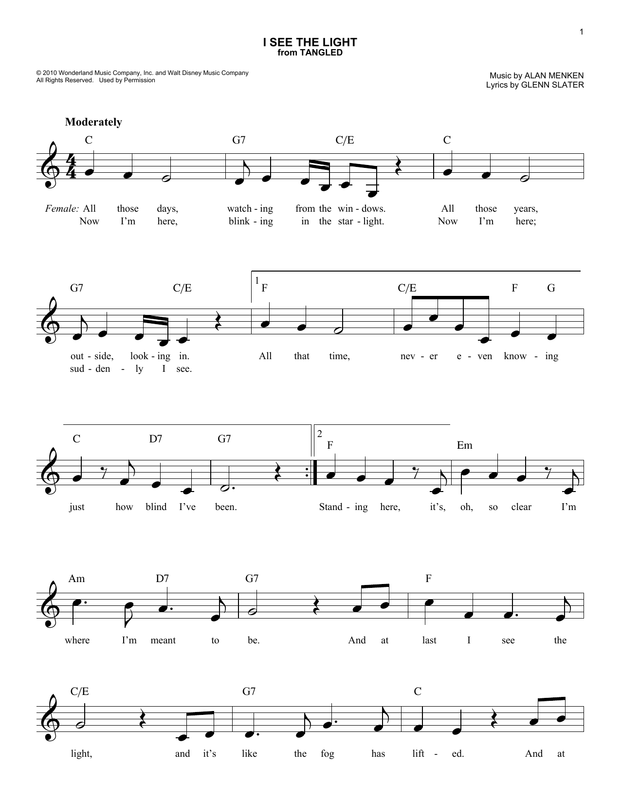 Produktbild zu: I See The Light (from Tangled)