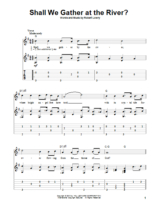 Produktgalerie: Seite 1 von 1 Shall We Gather At The River?, Robert Lowry, Gitarre