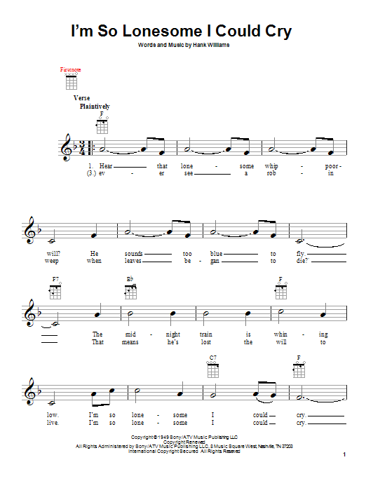 Product gallery: Page 1 of 1 I'm So Lonesome I Could Cry, Hank Williams