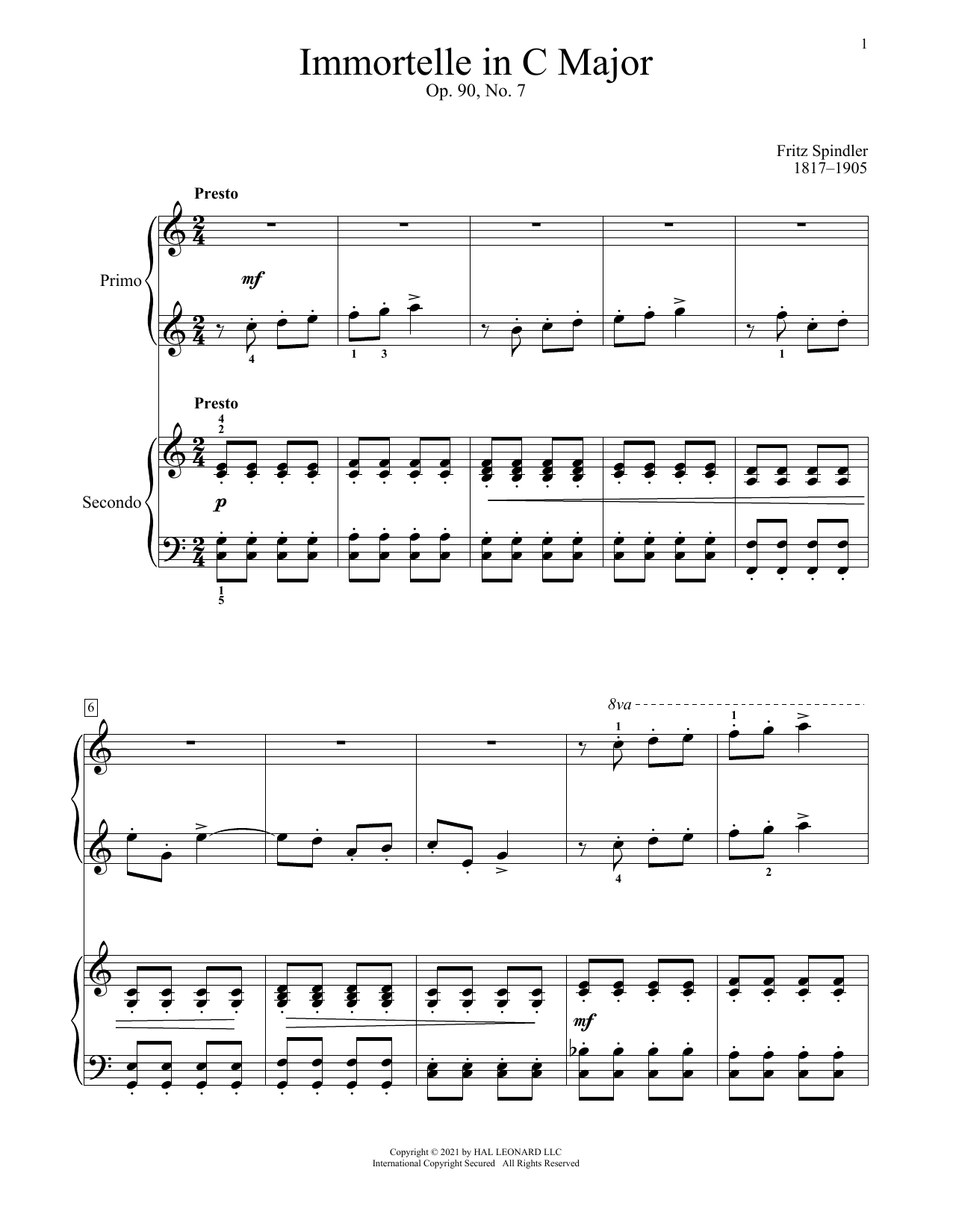 Produktbild zu: Immortelle, Op. 90, No. 7