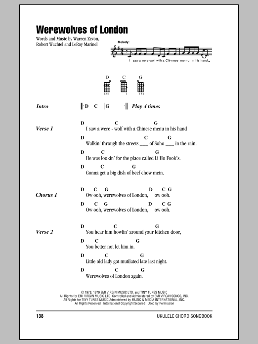Product gallery: Page 1 of 1 Werewolves Of London, Warren Zevon