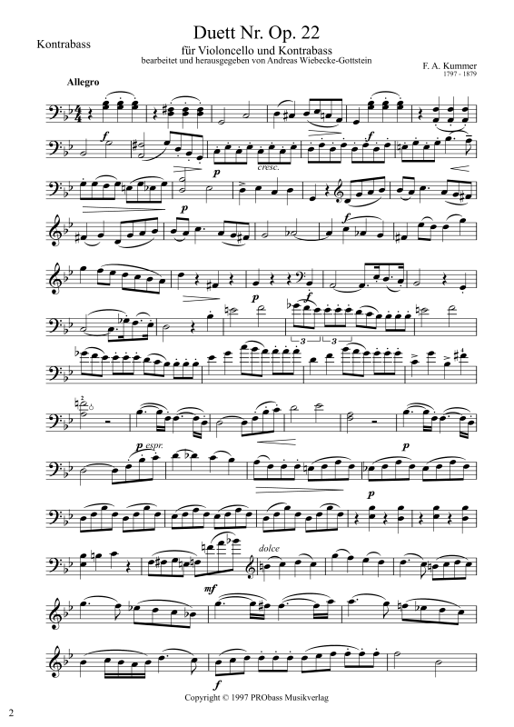 Produktgalerie: Seite 1 von 11 Duett Nr. 2 Op. 22, , Cello und Kontrabass
