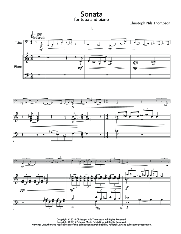 Product gallery: Page 1 of 11 Sonata, , (tuba and piano)