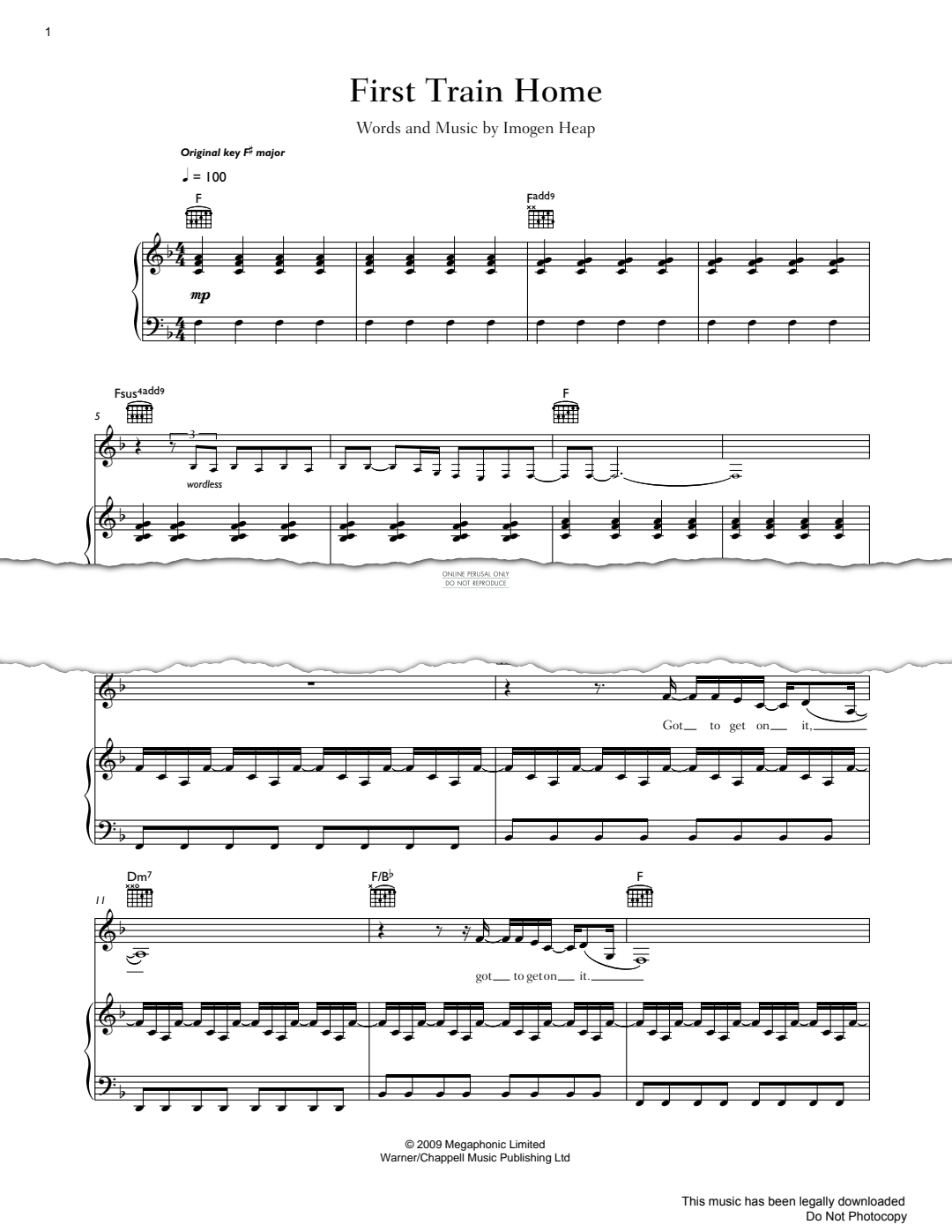 Produktgalerie: Seite 1 von 1 First Train Home, Imogen Heap, Gesang, Gitarre, Klavier