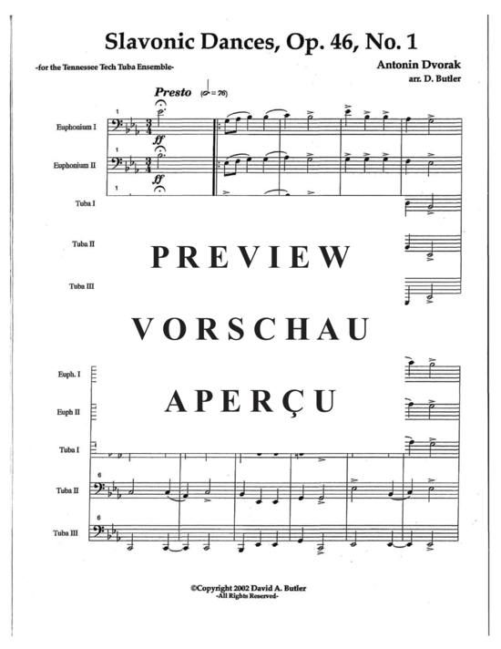 Product gallery: Page 5 of 21 Slavonic Dances Op. 46 No. 1 , , (Tuba Quartett EETT)