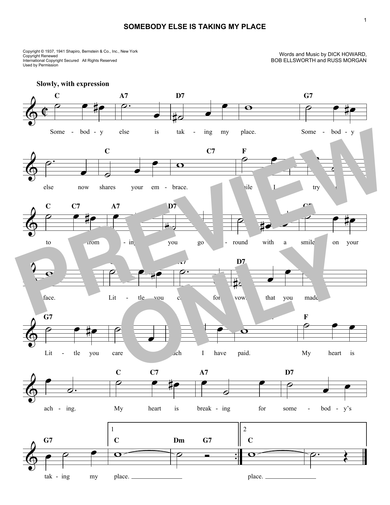 Product gallery: Page 1 of 1 Somebody Else Is Taking My Place, Peggy Lee